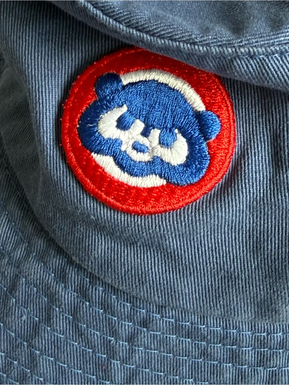 Women’s Blue Bucket Hat with Bear Patch